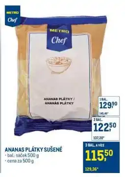 Makro ANANAS PLÁTKY SUŠENÉ nabídka