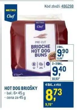 Makro HOT DOG BRIOŠKY nabídka