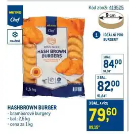 Makro Hashbrown burger nabídka