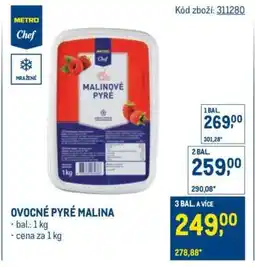 Makro OVOCNÉ PYRÉ MALINA nabídka