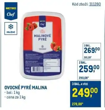 Makro OVOCNÉ PYRÉ MALINA nabídka