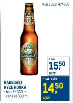 Makro Radegast Ryze hořká nabídka