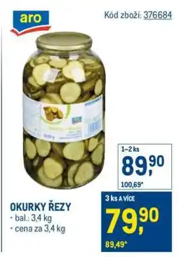 Makro Okurky řezy nabídka