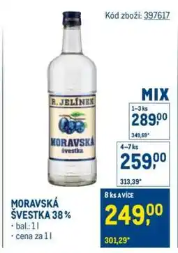 Makro MORAVSKÁ ŠVESTKA 38 nabídka