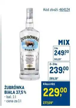 Makro ŻUBRÓWKA BIAŁA 37,5 % nabídka