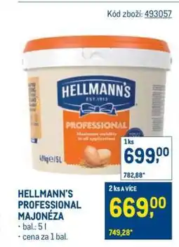 Makro HELLMANN'S PROFESSIONAL MAJONÉZA nabídka