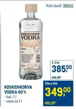 Makro Koskenkorva Vodka 40 % nabídka
