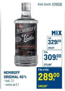 Makro NEMIROFF ORIGINAL 40 % nabídka