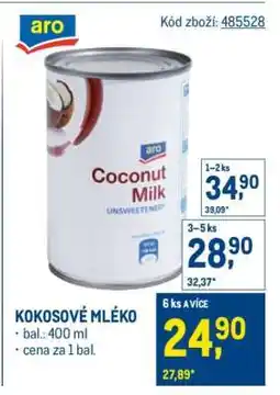 Makro Kokosové mléko nabídka