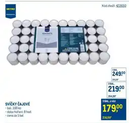Makro Svíčky čajové nabídka