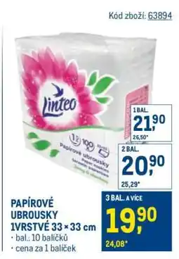 Makro Papírové ubrousky 1vrstvé nabídka