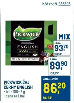Makro PICKWICK ČAJ ČERNÝ ENGLISH nabídka
