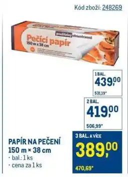 Makro Papír na pečení nabídka