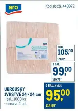 Makro Ubrousky 1vrstvé 24 × 24 cm nabídka