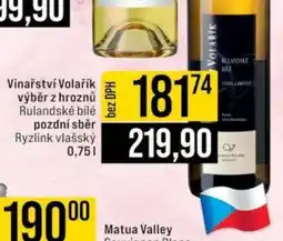 Jip Vinařství Volařík výběr z hroznů Rulandské bílé pozdní sběr Ryzlink vlašský 0,75 l nabídka