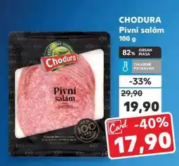 Kaufland Chodura Pivní salám 100 g nabídka