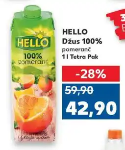 Kaufland HELLO Džus 100% pomeranč nabídka