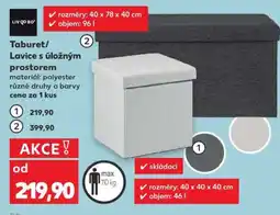 Kaufland Taburet/Lavice s úložným prostorem nabídka