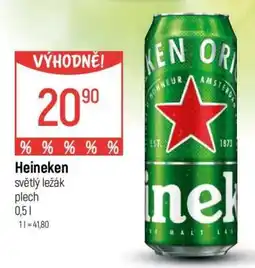 Globus Heineken světlý ležák plech nabídka