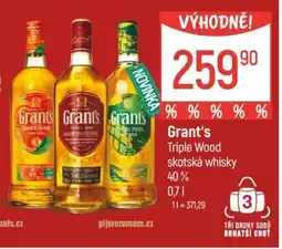 Globus Grant's Triple Wood skotská whisky nabídka