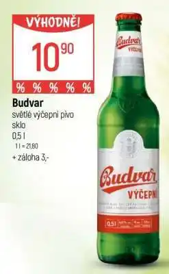 Globus Budvar světlé výčepní pivo sklo nabídka