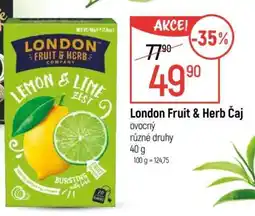Globus London Fruit & herb čaj nabídka