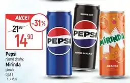 Globus Pepsi různé druhy, Mirinda nabídka