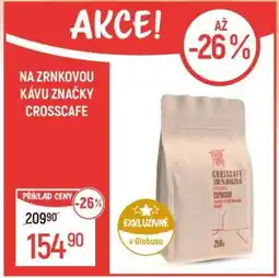Globus Zrnková káva značky CrossCafe nabídka