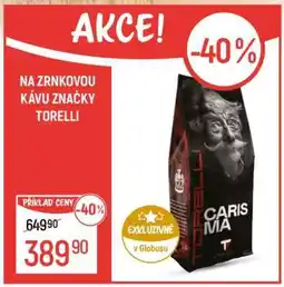 Globus Zrnková káva značky Torelli nabídka