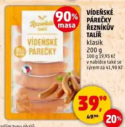 Penny Market Vídeňské párečky řezníkův talíř nabídka
