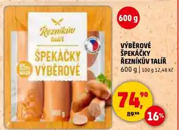 Penny Market Výběrové špekáčky řezníkův talíř nabídka