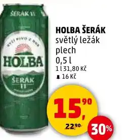 Penny Market Holba šerák světlý ležák plech nabídka