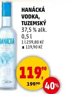 Penny Market Hanácká vodka, tuzemský nabídka