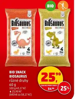 Penny Market Bio snack Biosaurus nabídka