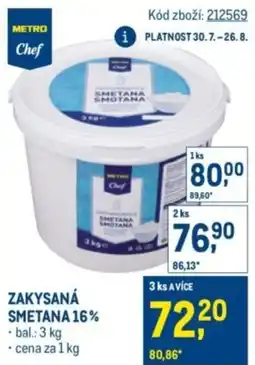 Makro Zakysaná smetana 16% nabídka