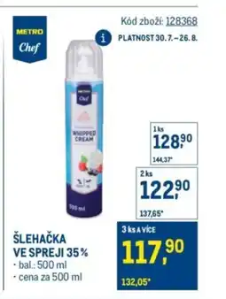 Makro Šlehačka ve spreji 35% nabídka