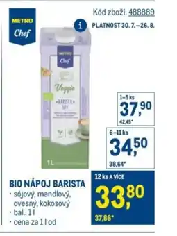 Makro Bio nápoj barista nabídka