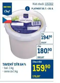 Makro Tavený sýr 64% nabídka