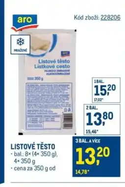 Makro Listové těsto nabídka