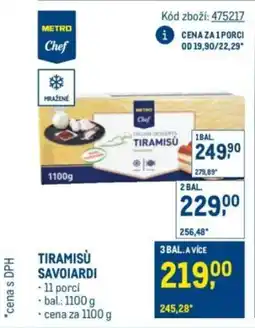 Makro Tiramisù savoiardi nabídka