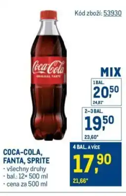 Makro COCA-COLA, FANTA, SPRITE nabídka