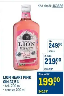 Makro Lion Heart pink gin 37,5% nabídka