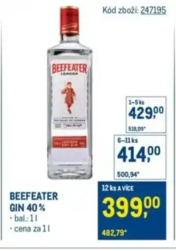 Makro Beefeater Gin 40% nabídka