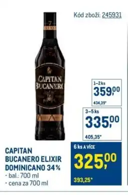 Makro Capitan Bucanero elixir dominicano 34% nabídka