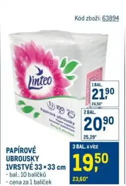 Makro Papírové ubrousky 1vrstvé nabídka