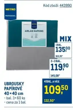Makro Ubrousky papírové nabídka