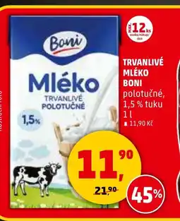 Penny Market Trvanlivé mléko Boni nabídka