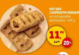 Penny Market Hot dog s vepřovým párkem nabídka