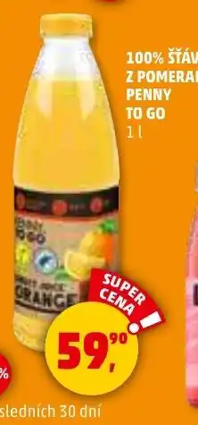 Penny Market 100% šťáva z pomeranče Penny to go nabídka