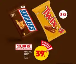 Penny Market Tyčinka twix, snickers nabídka